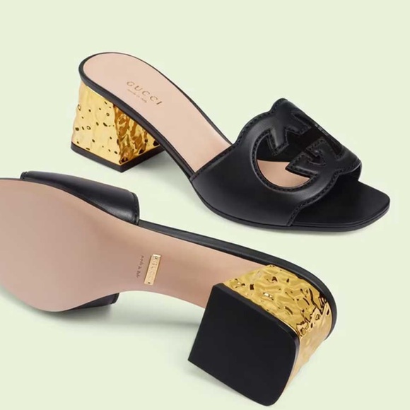 NEW Gucci Cosmos Interlocking GG Cutout Heels - Picture 5 of 12